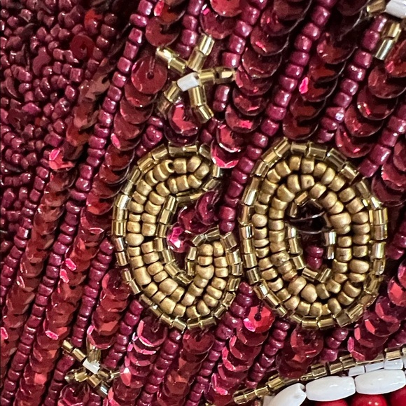 From India To You | Crimson Beaded “Go Team” Shoulder Bag - Picture 11 of 14